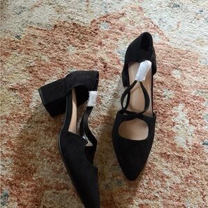 Dream Pairs Black Suede Heels